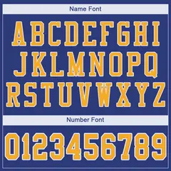 Royal Yellow-White Classic Style Mesh Football Jersey 3