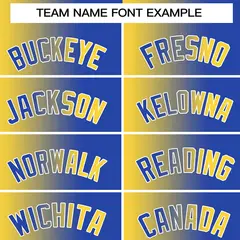 Royal Yellow-White Gradient Fashion Baseball Jersey 3