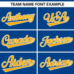 Royal Yellow-White Side Two-Tone Authentic Baseball Jersey 3