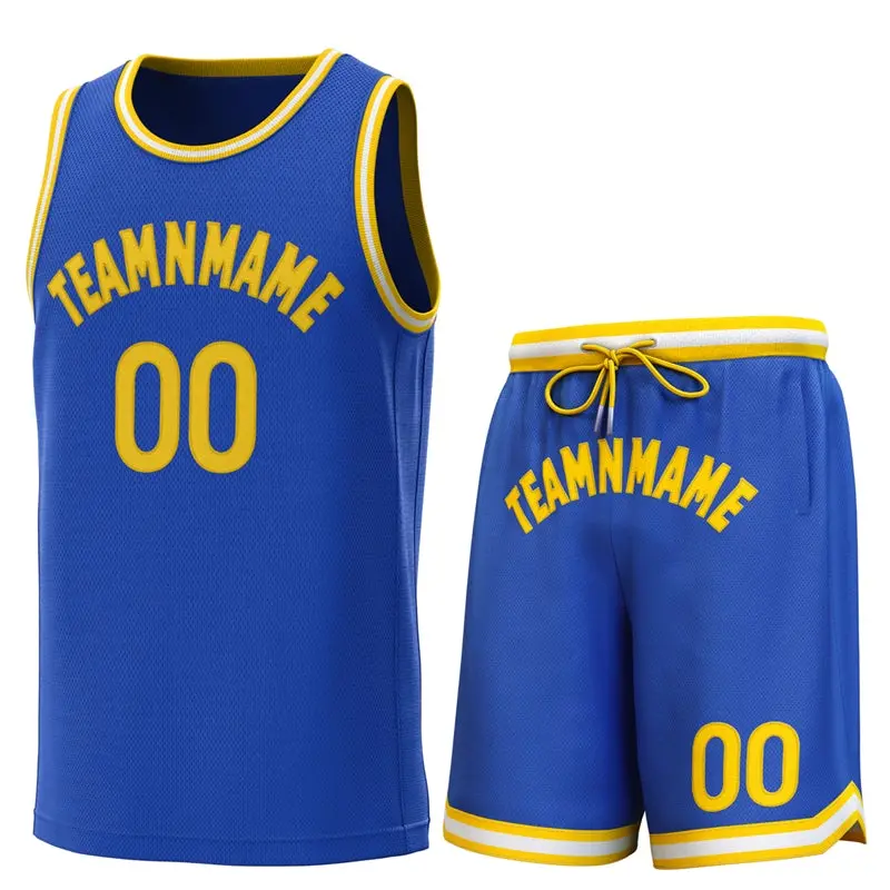 Royal Yellow-Yellow Classic Sets Basketball Jersey