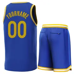 Royal Yellow-Yellow Classic Sets Basketball Jersey 3