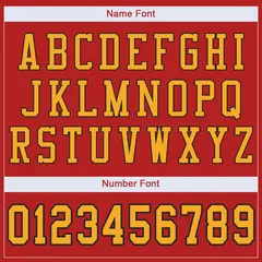 Scarlet Gold-Black Classic Mesh Authentic Football Jersey 3