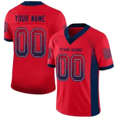 Scarlet Navy-Gray Drift Mesh Football Jersey 1
