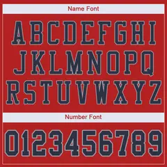 Scarlet Navy-Light Gray Mesh Football Jersey 3