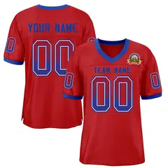 Scarlet Royal-White Drift Fashion Mesh Football Jersey 1
