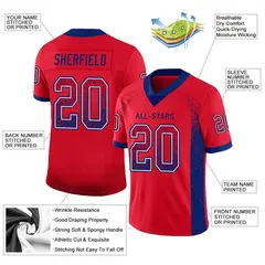 Scarlet Royal-White Drift Fashion Mesh Football Jersey 2