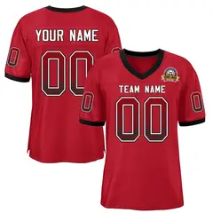 Scarlet White-Black Drift Fashion Mesh Football Jersey 1
