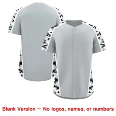 Silver Black Side Camo Baseball Jersey 7