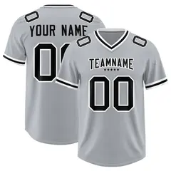 Silver Classic Style American Football Jersey