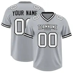 Silver Classic Style American Football Jersey