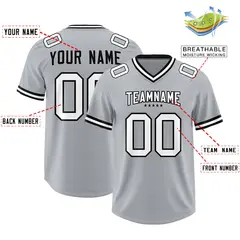 Silver Classic Style American Football Jersey 2