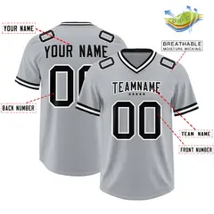 Silver Classic Style American Football Jersey 2