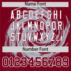 Silver Crimson Swirl Graffiti Baseball Jersey 4