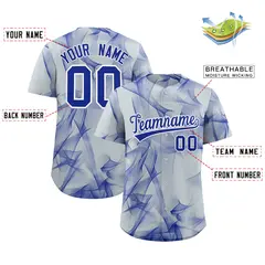 Silver Fumes Graffiti Pattern Authentic Baseball Jersey 2