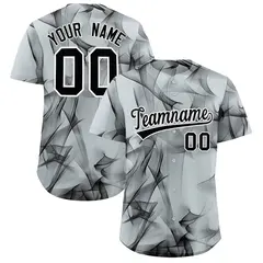 Silver Fumes Graffiti Pattern Authentic Baseball Jersey