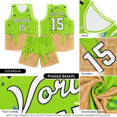 Silver Ice Cream Element Pattern Basketball Kits 6
