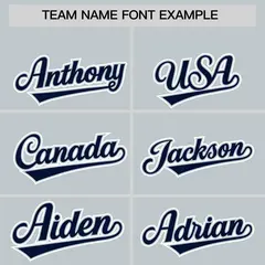 Silver Navy Color Block Authentic Baseball Jersey 3