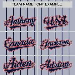 Silver Navy Gradient Stripe Fashion Sleeves Baseball Jersey 3