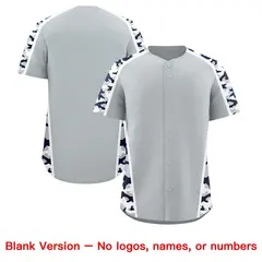 Silver Navy Side Camo Baseball Jersey 7