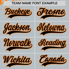 Silver Orange Gray Reversible Baseball Jersey Lightning & Graffiti Pattern 6