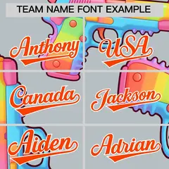 Silver Orange Sugar-Coated Firepower Graffiti Baseball Jersey 5