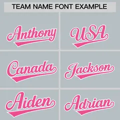 Silver Pink Side Camo Baseball Jersey 3