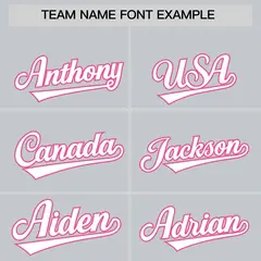 Silver Pink Thick Striped Star Pattern Baseball Jersey 3