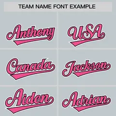Silver Pink White Star Series Lace-Up Neck Hockey Jersey 3