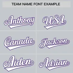 Silver Purple Thick Striped Star Pattern Baseball Jersey 3