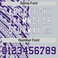 Silver Purple Tribal Split Baseball Jersey 4
