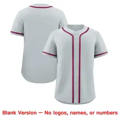 Silver Quick Dry Baseball Jersey 8