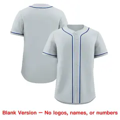 Silver Quick Dry Baseball Jersey 8