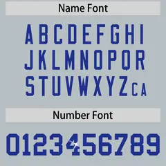 Silver Royal Blue Sequin Lettering Football Jersey 4