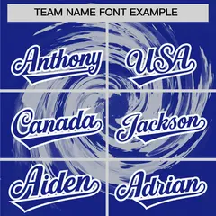 Silver Royal Swirl Graffiti Baseball Jersey 3