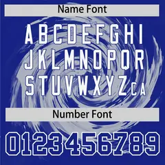 Silver Royal Swirl Graffiti Baseball Jersey 4