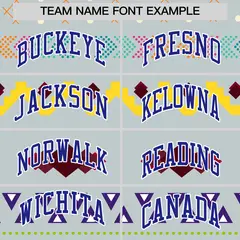 Silver Royal White Mexican Style Baseball Jersey 3