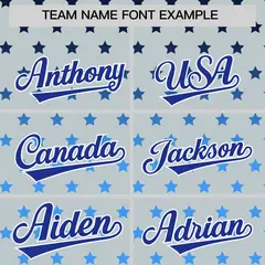 Silver Royal White Raglan Star Print Baseball Jersey 3