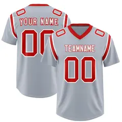 Silver Shoulder Cut Two-Tone Authentic Football Jersey