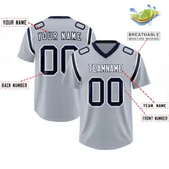 Silver Shoulder Cut Two-Tone Authentic Football Jersey 2