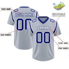 Silver Shoulder Cut Two-Tone Authentic Football Jersey 2
