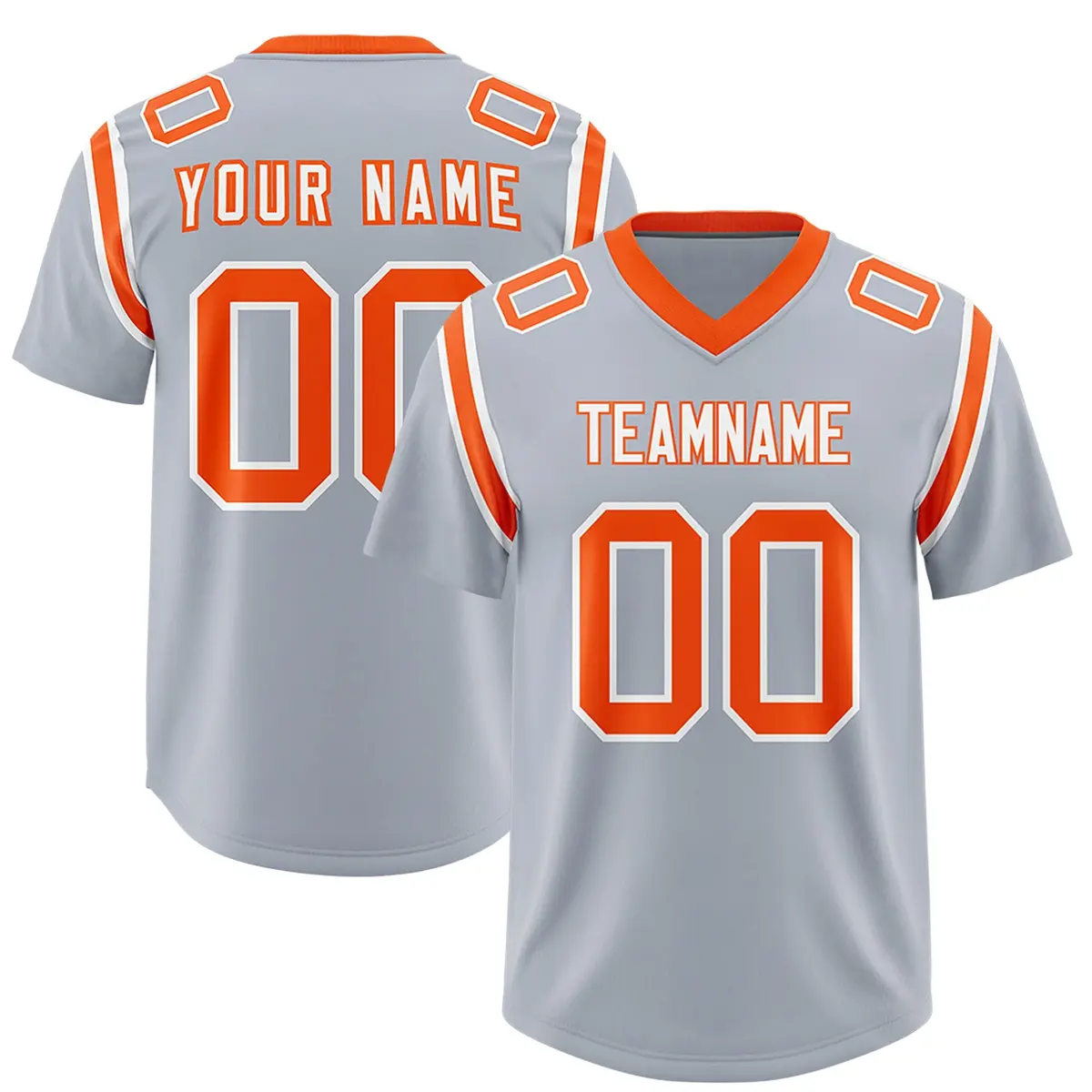 Silver Shoulder Cut Two-Tone Authentic Football Jersey