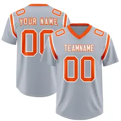 Silver Shoulder Cut Two-Tone Authentic Football Jersey 1