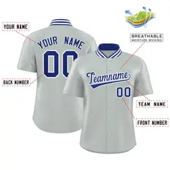 Silver Stand Collar Classic Authentic Baseball Jersey 2