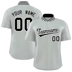 Silver Stand Collar Classic Authentic Baseball Jersey 1