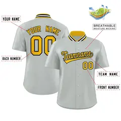 Silver Stand Collar Classic Authentic Baseball Jersey 2