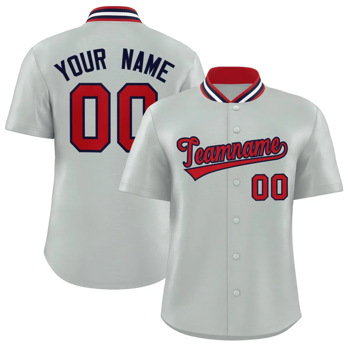 Silver Stand Collar Classic Authentic Baseball Jersey