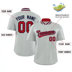 Silver Stand Collar Classic Authentic Baseball Jersey 2