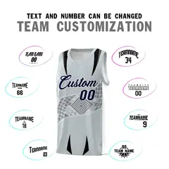 Silver White Snake Scale Venomous Fang Graffiti Basketball Jersey 4
