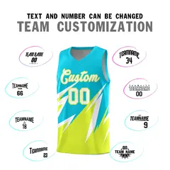 Sky Blue Abstract Mountain Pattern Basketball Jersey 3