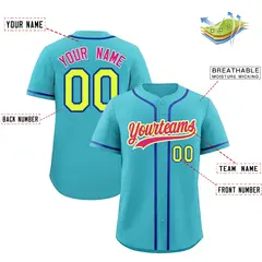 Sky Blue Baseball Jersey 2